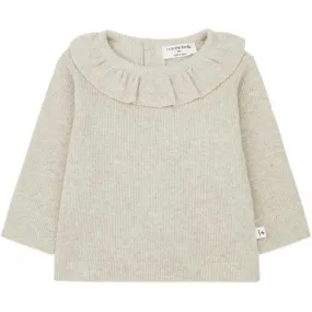 1+ in the family anna collar blouse oatmeal | longsleeve
