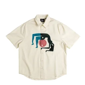 By Parra Yoga Balled Short Sleeve Shirt Off White