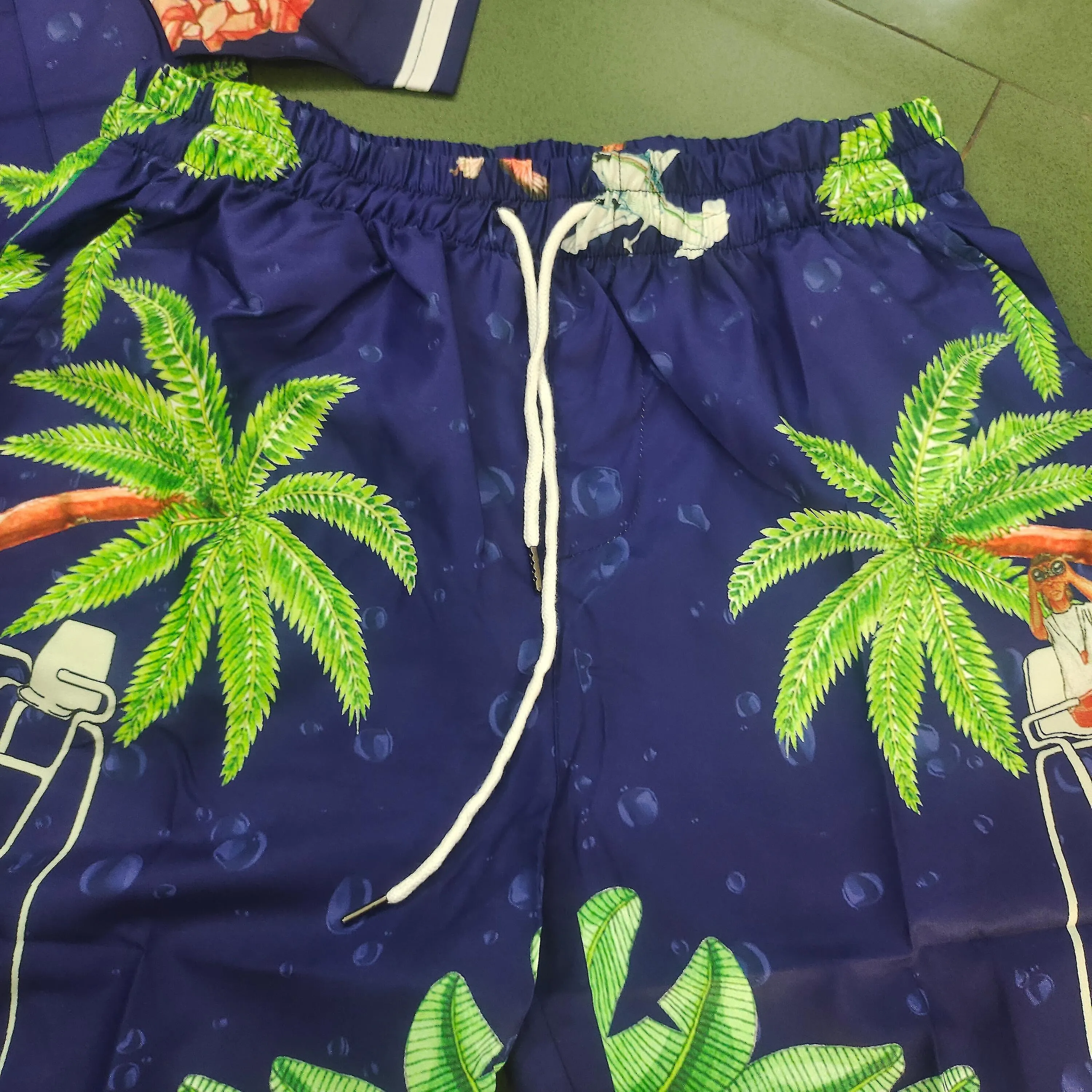 Casablanca Hawaiian Beach Floral Shirt Suit Coconut Print Short Sleeved Shorts voor mannen en vrouwen Top Tees
