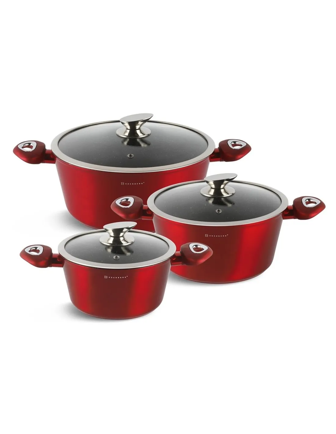 EDëNBëRG RED LINE  LUXE PANNENSET  6DELIG  GESMEED ALUMINIUM