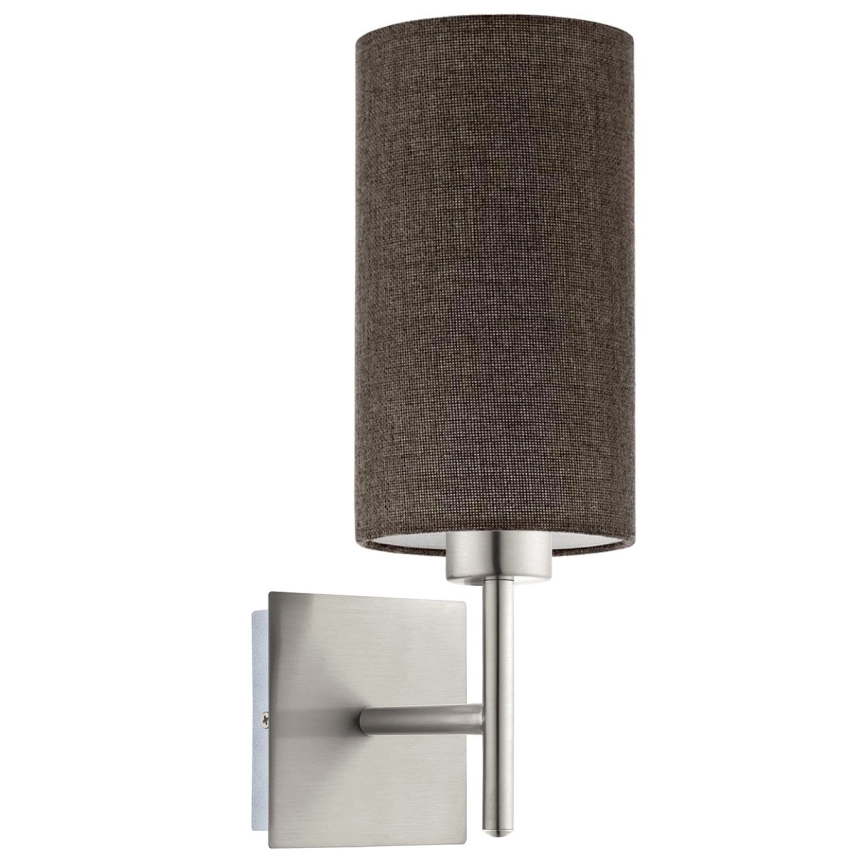 EGLO  LED WAND VERLICHTING TUNJA 1XE27/60W/230V MAT CHROOM/BRUIN