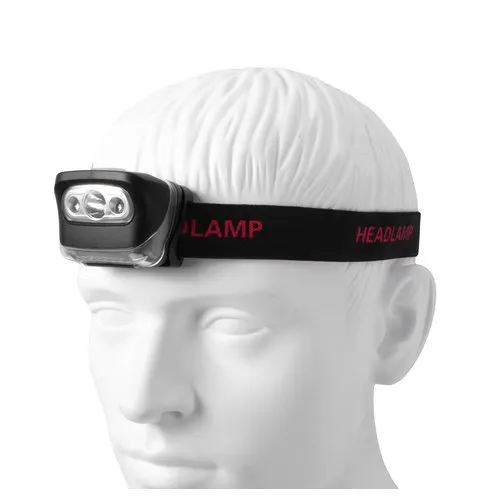HOOFDLAMP COMPACT (200 LUMEN MET ROOD LICHTFUNCTIE)