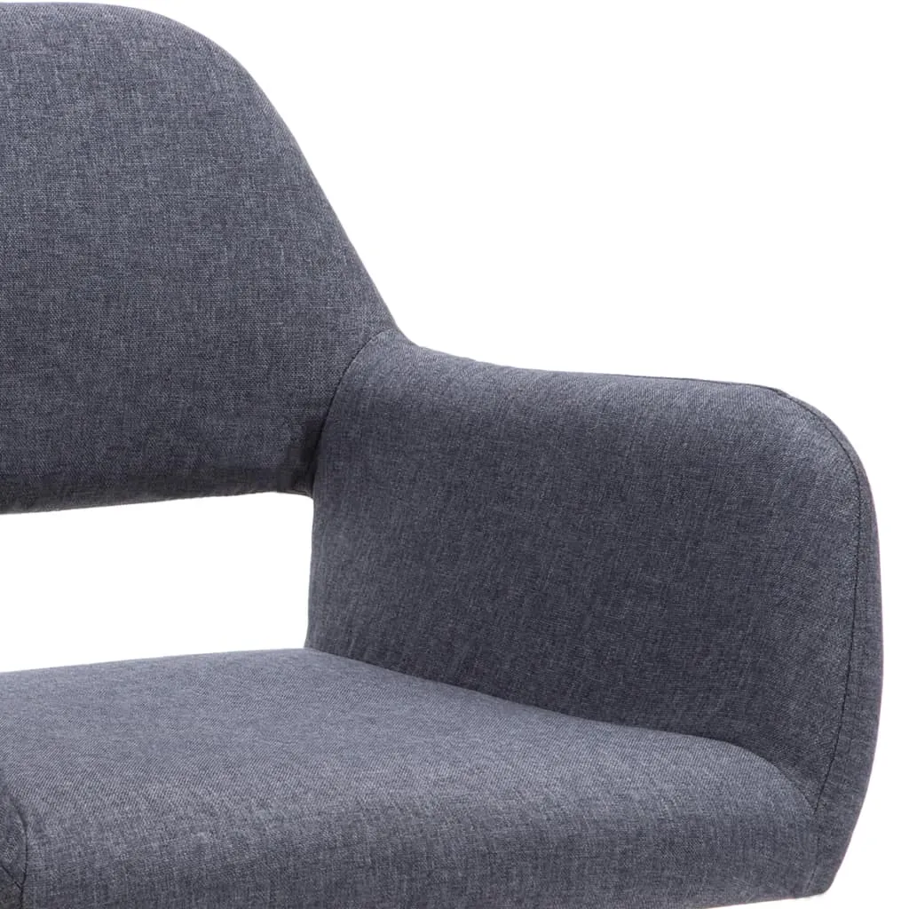 Medina Eetkamerstoelen 2 st stof donkergrijs