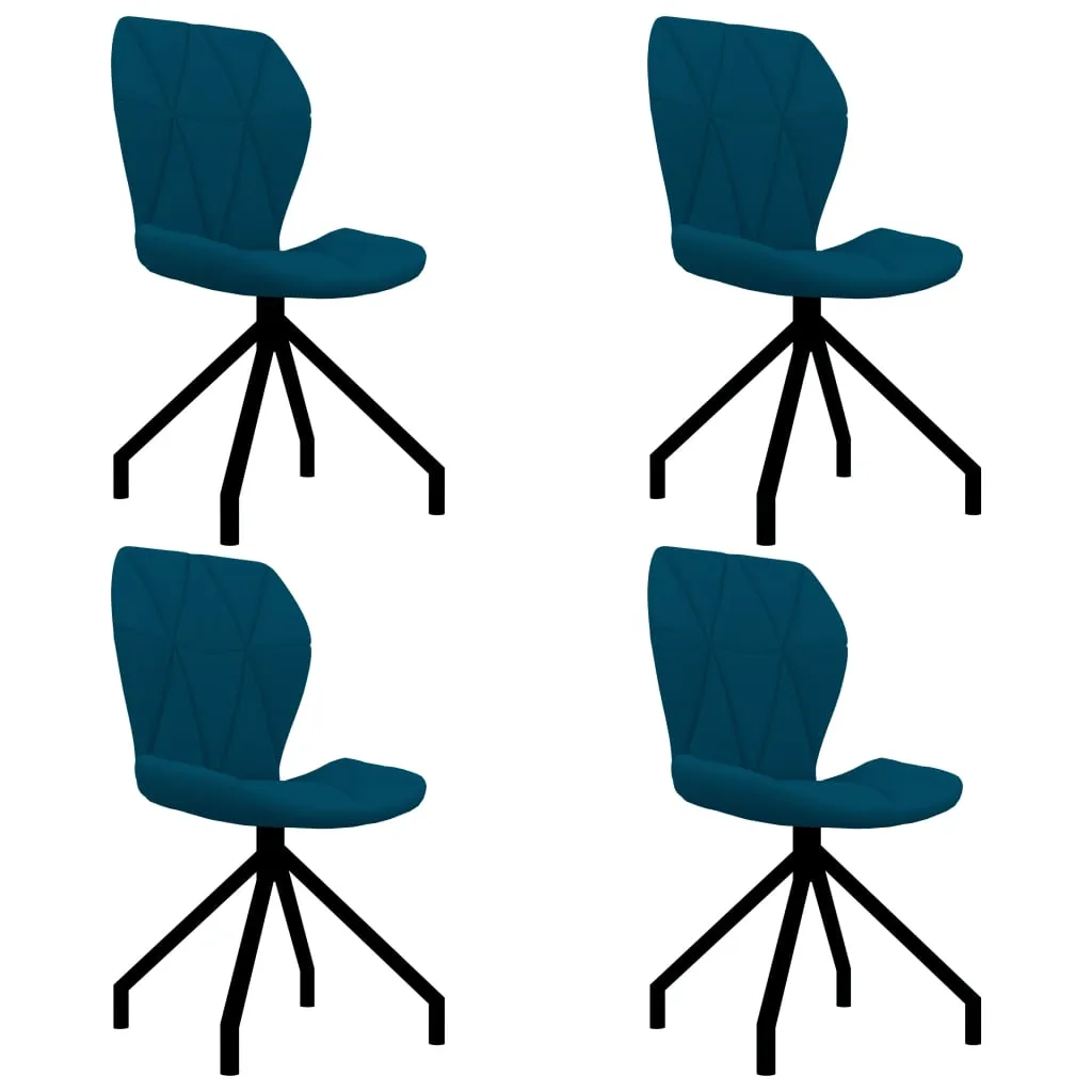 Medina Eetkamerstoelen 4 st kunstleer blauw