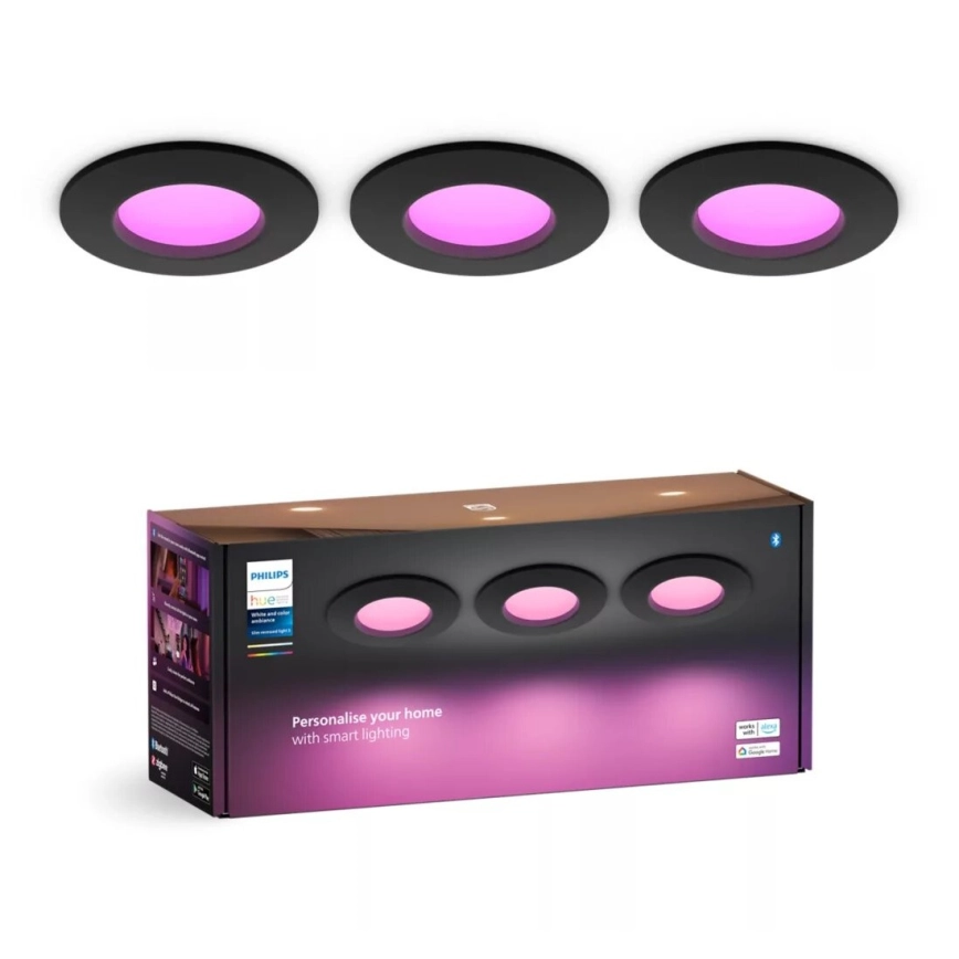 PHILIPS  SET 3X LED RGBW DIMBARE EN HANGENDE BADKAMER VERLICHTING HUE SLIM LED/8,3W/230V IP44 20006500K