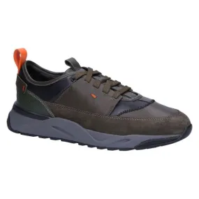 Santoni 21204 Sneaker ares green suedecombi